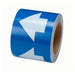 Brady 91289 Arrow Tape Blue, White, 4 in Wd, 90 ft Roll Lg - KVM Tools Inc.KV3GTN6