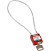 Brady 146124 Compact Nylon Padlock 8 in Steel Shackle KD Red with 15.75 in Cable - KVM Tools Inc.KV146124