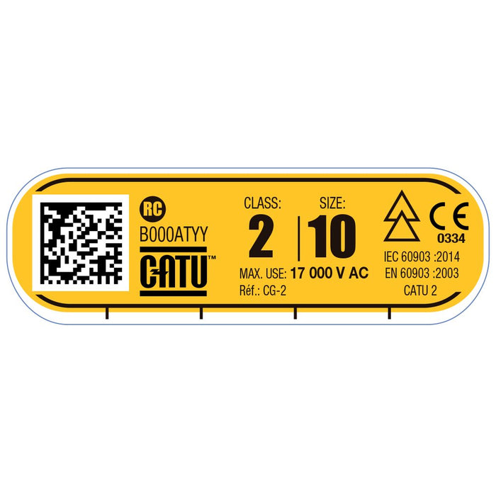 Catu CG - 2 - 08 - NR Latex Electrical Insulating Gloves class 2 - 17 000 V AC PK2 - KVM Tools Inc.KVCG - 2 - 08 - NR