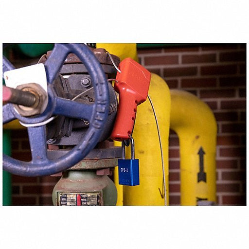 Brady 50943 Cable Lockout Cable Only, Includes Cable, Steel, 8 ft Cable Lg, Red, Cable Included - KVM Tools Inc.KV5TA71