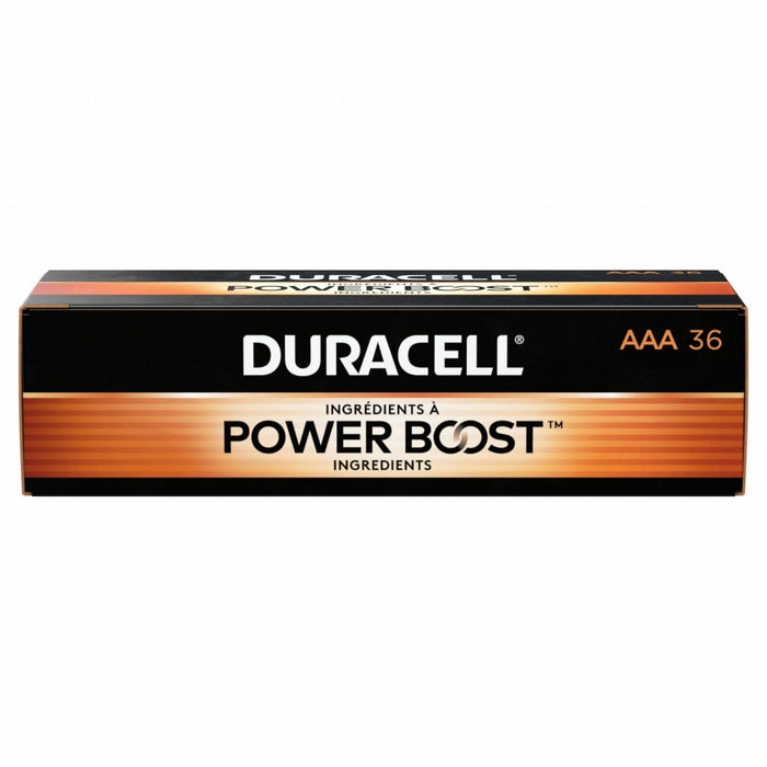 Duracell MN24P36 Battery, AAA, Premium, Alkaline, 1.5V DC, CopperTop, 36 PK