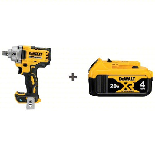 DeWalt DCF896B/DCB204 Cordless Impact Wrench Kit 1/2 in Square Drive Size, 330 ft - lb Fastening Torque, Brushless Motor - KVM Tools Inc.KV386VK6