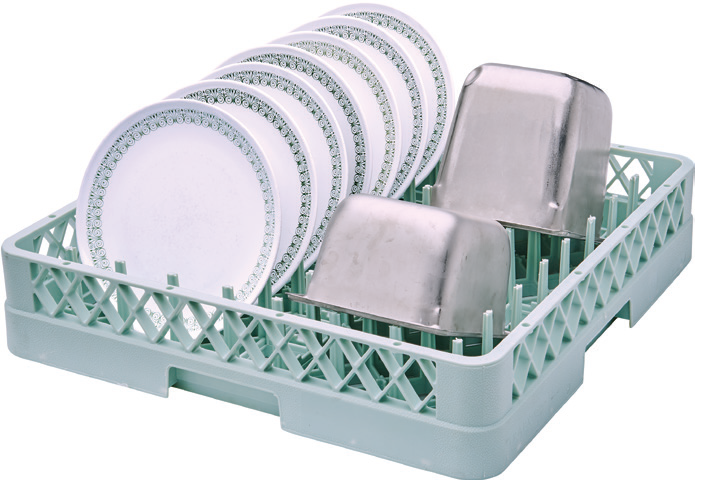 Hobart Plate Rack Hobart DISHRAK-PEG20 Full Size Peg Rack, Gray/Green