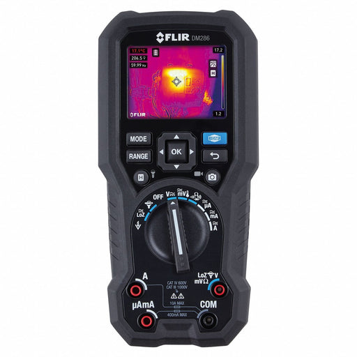 FLIR DM286 Digital Multimeter, TRMS, CAT III 1000V/CAT IV 600V, 1,000 V Max AC Volt Measurement, IP40