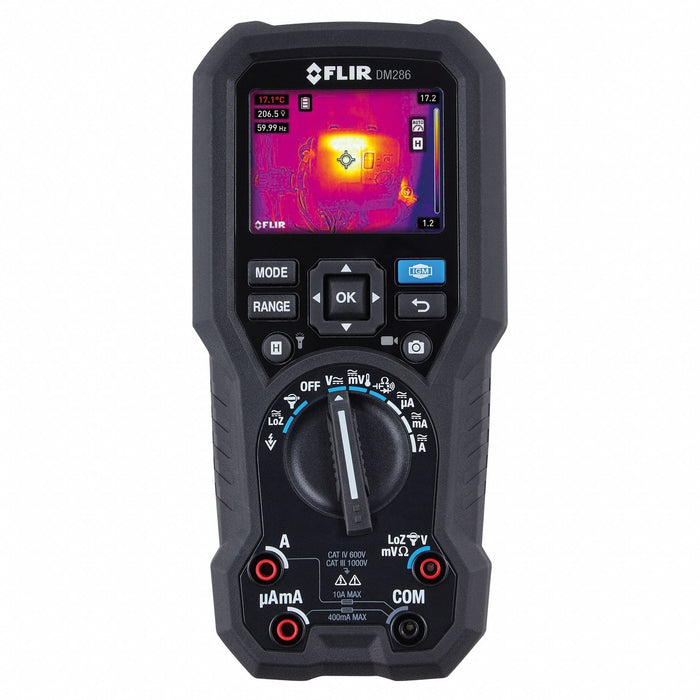 FLIR DM286 Digital Multimeter, TRMS, CAT III 1000V/CAT IV 600V, 1,000 V Max AC Volt Measurement, IP40