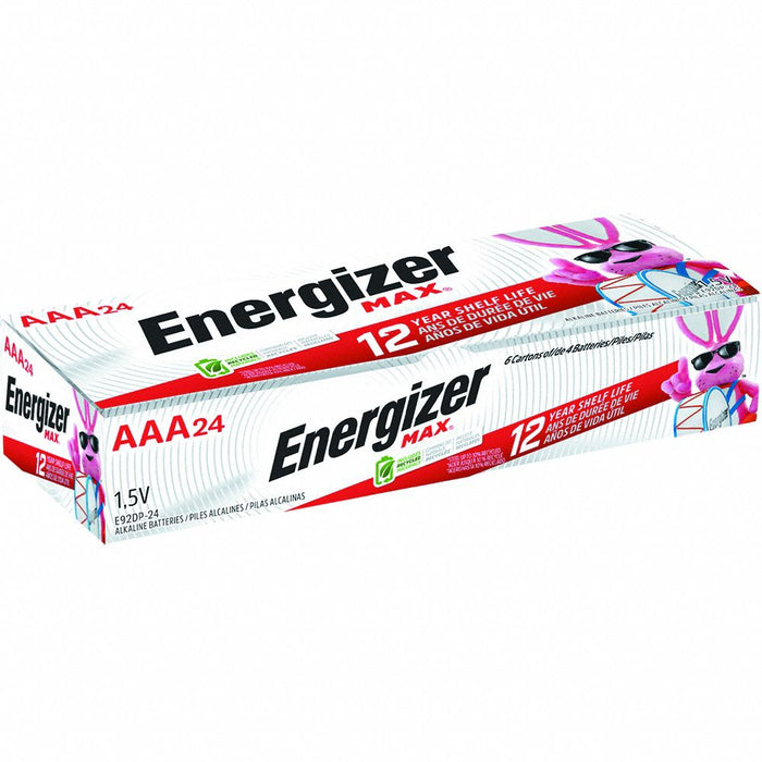 Energizer E92 Battery, AAA, Premium, Alkaline, 1.5V DC, Max, 24 PK