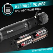 Energizer ENYMHT61 Flashlight Rechargeable, 1,200 lm Max Brightness, USB Cord Charger Included, Black - KVM Tools Inc.KV797EY3