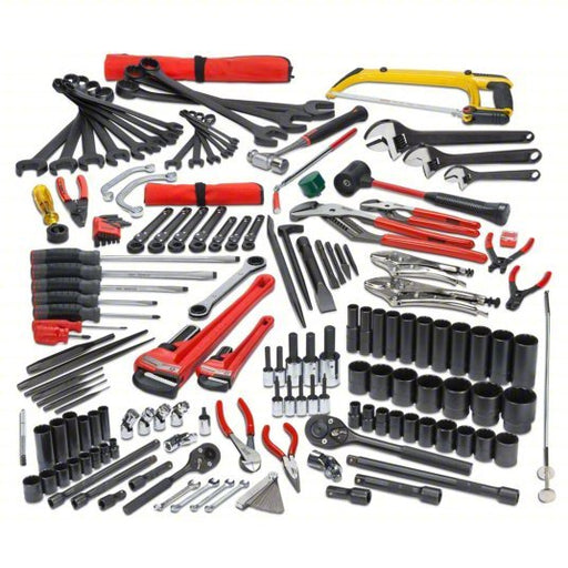 Proto JTS - 0172RR Railroad Tool Set 203 Total Pcs, SAE, 1/4 in/3/8 in/1/2 in Socket Drive Size - KVM Tools Inc.KV1UDY3