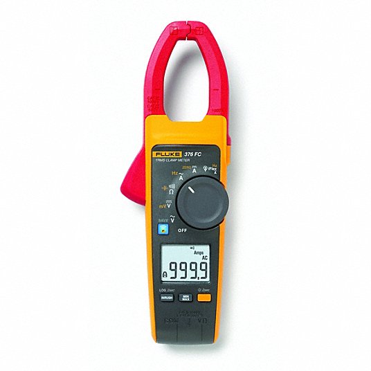 FLUKE-376 FC/WWG Digital Clamp Meter TRMS, CAT III 1000V/CAT IV 600V, 2,500 A Max AC Current Measurement