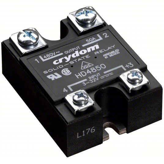 Crydom HD4850 - 10 Solid State Relay Surface Mounted, 50 A Max Output Current, SCR, AC Output - KVM Tools Inc.KV1DTJ5