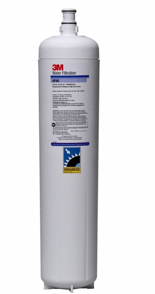 3M Filtration HF90 Quick-Connect Water Filter, 0.2 micron, 5 gpm, 54,000 gal, 23 5/8 in Overall Ht