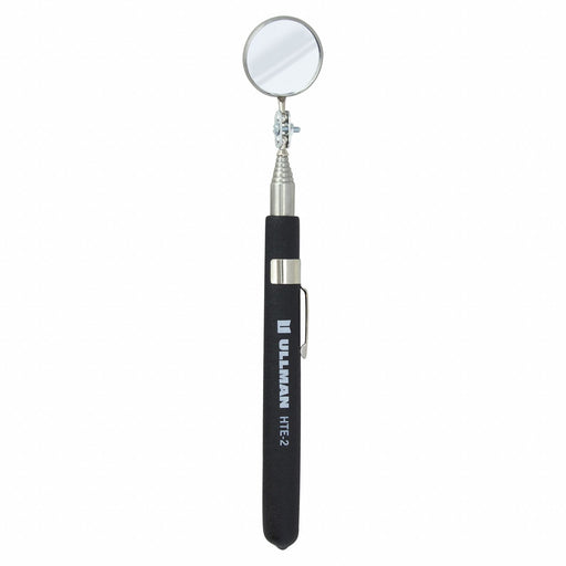 Ullman HTE-2 Inspection Mirror: 1 1/4 in Dia Mirror Size, Glass, Round