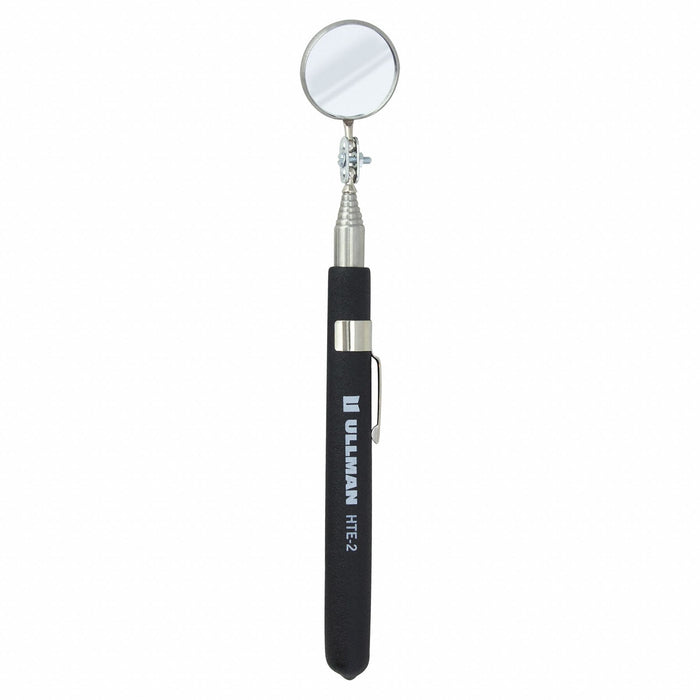Ullman HTE-2 Inspection Mirror: 1 1/4 in Dia Mirror Size, Glass, Round