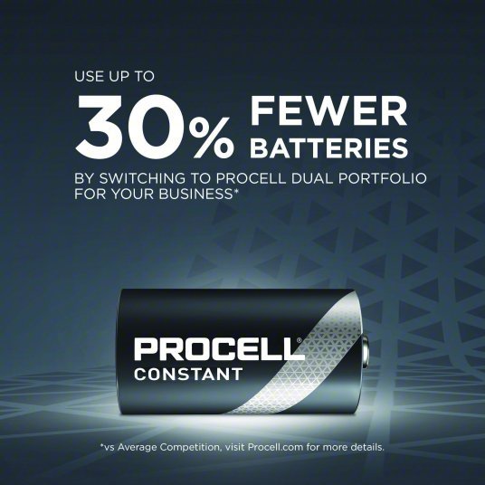 Duracell Procell PC1300 Battery D, Everyday, Alkaline, 1.5V DC, Procell Constant, 12 PK - KVM Tools Inc.KV5LE21
