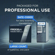 Duracell Procell PC1400 Battery C, Everyday, Alkaline, 1.5V DC, Procell Constant, 12 PK - KVM Tools Inc.KV5LE22