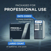 Duracell Procell PC1300 Battery D, Everyday, Alkaline, 1.5V DC, Procell Constant, 12 PK - KVM Tools Inc.KV5LE21