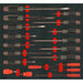 Proto J1219RCFKV Screwdriver Sets 19 Pieces, Cabinet/Keystone/Phillips Tip, Ergonomic Grip, Organizer - KVM Tools Inc.KV806KC0