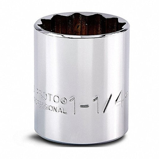 Proto J5440H Socket SAE, 1/2 in Drive Size, 1 1/4 in Socket Size, 6 - Point, Std, Chrome, Not Tether Capable - KVM Tools Inc.KV429R88