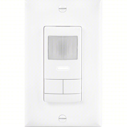 Occupancy Sensor WSX PDT 2P WH, Fluorescent/Incandescent/LED, Hard Wir
