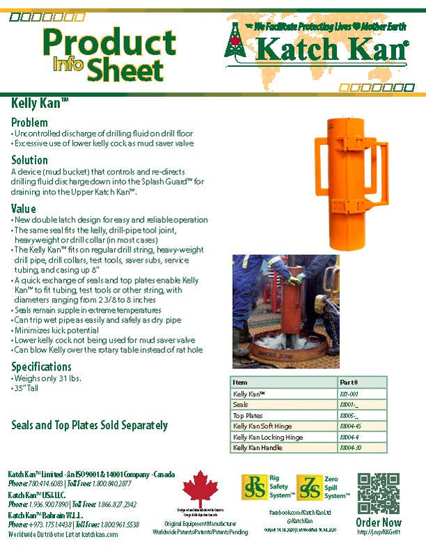 Kelly Can Katch Kan KK1-001 Kelly Kan Mud Bucket — KVM Tools Inc.