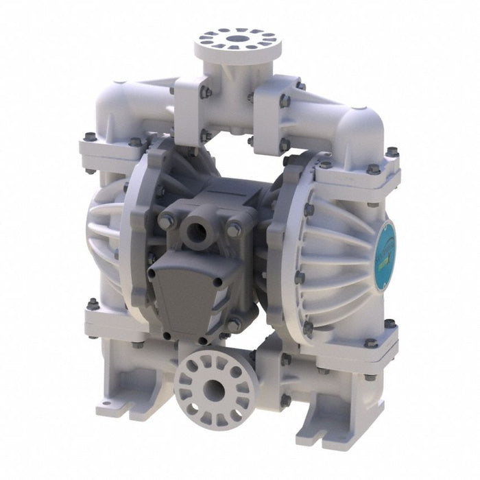 Sandpiper SPE10BPPR0RP000UC1 Air Operated Double Diaphragm Pump, Polypropylene Body, 1 in, Flange Connection, 63 gpm
