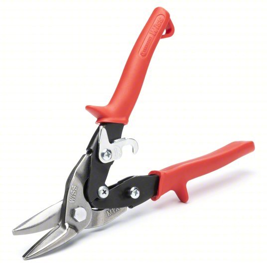 Crescent Wiss M1R Aviation Snip Left, 9 3/4 in Overall Lg, 1 1/2 in Cutting Lg, Steel, Plastic, Steel - KVM Tools Inc.KV4X863