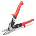 Crescent Wiss M1R Aviation Snip Left, 9 3/4 in Overall Lg, 1 1/2 in Cutting Lg, Steel, Plastic, Steel - KVM Tools Inc.KV4X863