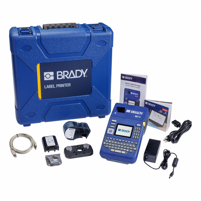 Brady M510-KIT Portable Printer, Gen Identification, No Wireless Connectivity, 1-1/2", 300 dpi Printhead Resolution