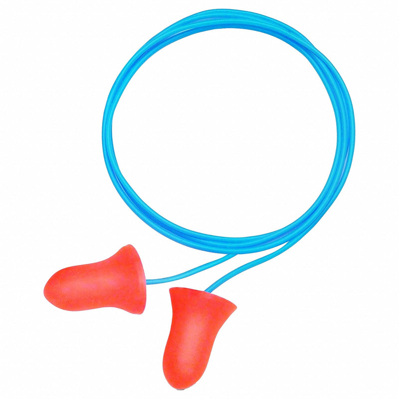 Howard MXM-30G Ear Plugs, Bell, 33 dB NRR, Gen Purpose, Corded, Disposable, Roll-Down, 100 PK