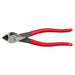 Milwaukee MT508 Dipped Grip Plier, Flush, Straight, Oval, 3/4 in Jaw Lg, 1 1/4 in Jaw Wd, 8 in Overall Lg, 6 - 8 in