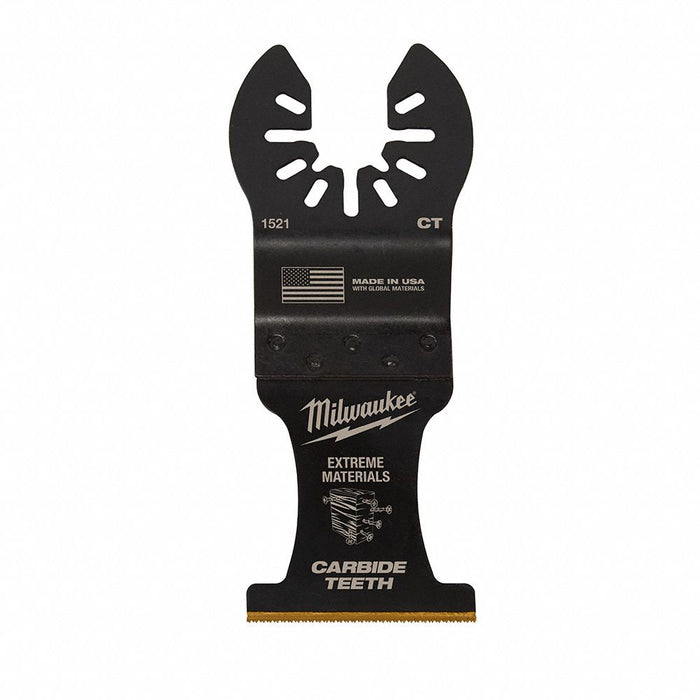 Milwaukee 49-25-1525 OPEN-LOK Oscillating Multi-Tool Blade, 1-3/8 in, Bi-Metal Carbide, Multi-Material, 5 PK