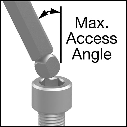 McMaster 90422A120 Stubby Ball - End High - Visibility L - Key Set 13 Pieces, Ball on Long Leg - KVM Tools Inc.KV90422A120