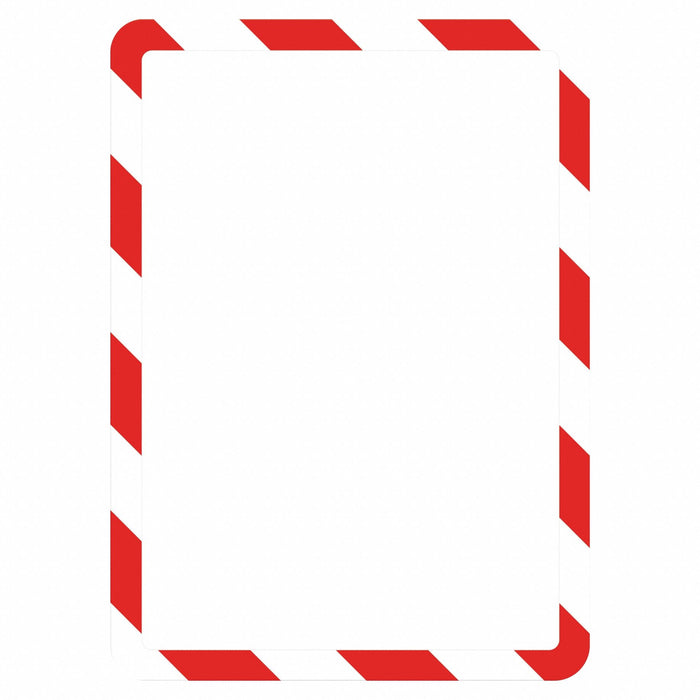 Tarifold P194993 Magneto Sign Holder, 2 PK, Adhesive Backing, Plastic, Red/White, 11 in Sheet Height, 8-1/2 in Sheet Width