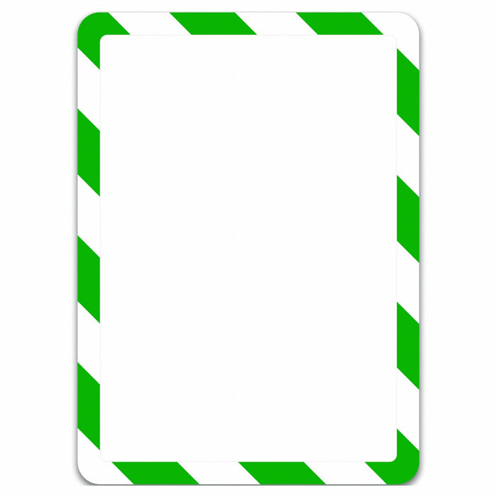 Tarifold P194995 Magneto Sign Holder, 2 PK, Adhesive Backing, Plastic, Green/White, 11 in Sheet Height, 8-1/2 in Sheet Width