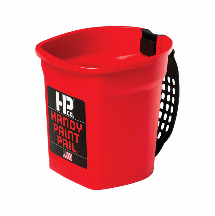 Handy Paint Products 2500-CT HANDy Paint Pail, 1 qt, Red, Plastic, with Magnetic Brush Holder