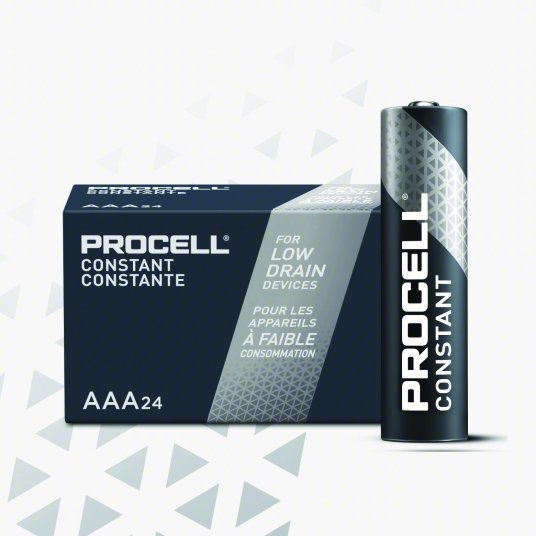 Duracell Battery AAA, Everyday, Alkaline, 1.5V DC, Procell Constant, 24 PK - KVM Tools Inc.KV5LE25