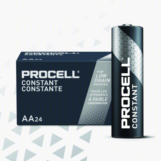 Duracell PC1500BKD Battery AA, Everyday, Alkaline, 1.5V DC, Procell Constant, 24 PK - KVM Tools Inc.KV5LE23
