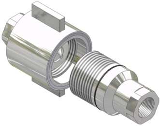 Contitech 10074152 1 In QR74 Complete Coupling 5000 PSI, Stainless Steel NPT/F - KVM Tools Inc.KV10074152