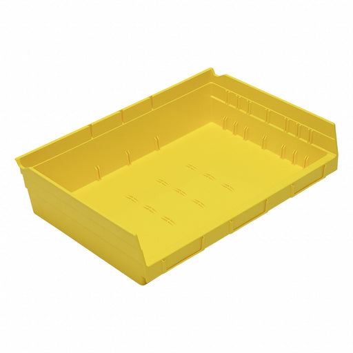 Quantum QSB118YL Economy nesting shelf bin, 11 5/8 in Overall Lg, 16 1/2 in x 4 in, Yellow