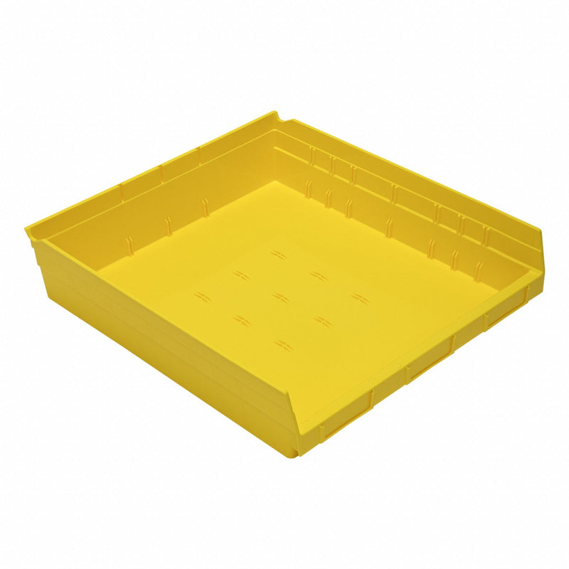 Quantum QSB122YL Economy nesting shelf bin, 17 7/8 in Overall Lg, 16 1/2 in x 4 in, Yellow