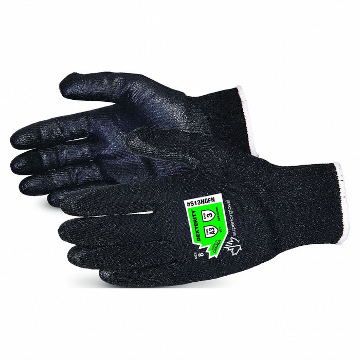 Superior Glove S13NGFN-9 Cut-Resistant Gloves, L (9), ANSI Cut Level A2, Palm, Dipped, Foam Nitrile, 1 PR