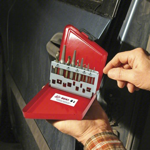 Malco SEK1 Screw Extractor Set: 10 Pc, Straight Flute, Size #1/#2/#3/#4/#5 - KVM Tools Inc.KV39CE72