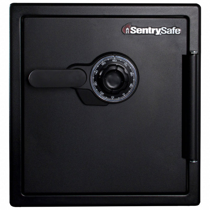 Sentry Safe SFW123CS Fire-Rated Security Safe, 1.23 cu ft, 90 lb, 1 hr Fire Rating, Mechanical Combo Lock, Steel, Black