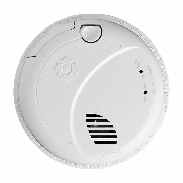 BRK SMCO100V-AC Smoke and Carbon Monoxide Alarm, Carbon Monoxide/Smoke, Hardwired, Battery Backup, Hardwired
