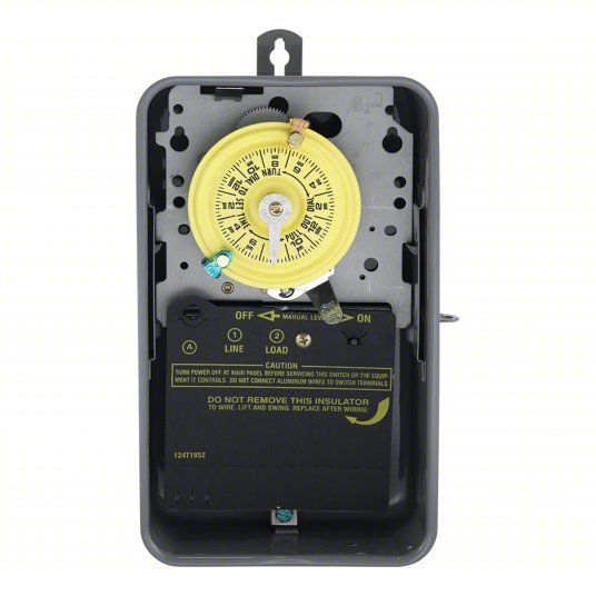 Intermatic T101R Electromechanical Timer 24 hr, 120V AC, SPST, Mechanical, 120V AC - KVM Tools Inc.KV2E258