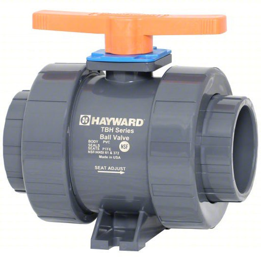 Hayward TBH2250A0SE0000 Manual Two-Way Ball Valve 2 1/2 in, CPVC, Straight, True-Union Socket - KVM Tools Inc.KV797ZJ4
