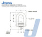 Jergens 23426 Hoist Ring, 10000# 1 - 8, Center Pull, C= 1 1/2 - KVM Tools Inc.KV82501362
