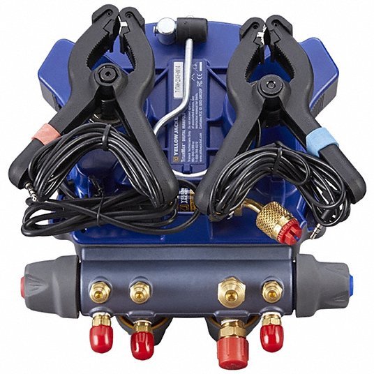 Yellow Jacket 40881 Manifold Gauge 4 Valves, Series TITANMAX™, YJACK VIEW® - KVM Tools Inc.KV833EF1