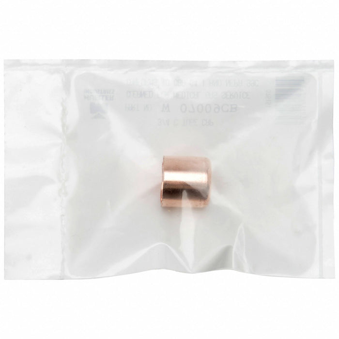 Streamline W 07014CB 2 in Wrot Copper Cap, Cup, Clean and Bagged, Medical