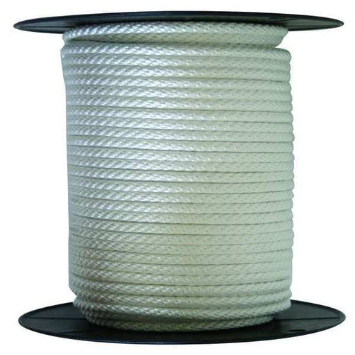 KVM Tools KV12U274 General Purpose Utility Rope Braid, 1/4 in Dia, 105 lb Working Load Limit, White - KVM Tools Inc.KV12U274